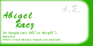 abigel racz business card